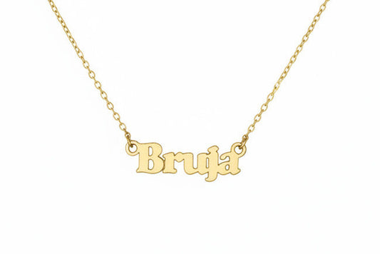 Bruja necklace . Hypoallergenic, waterproof, 18K gold plated