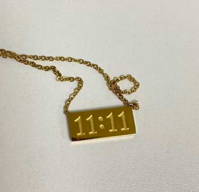 11:11 angels necklace . Hypoallergenic, waterproof, 18K gold plated