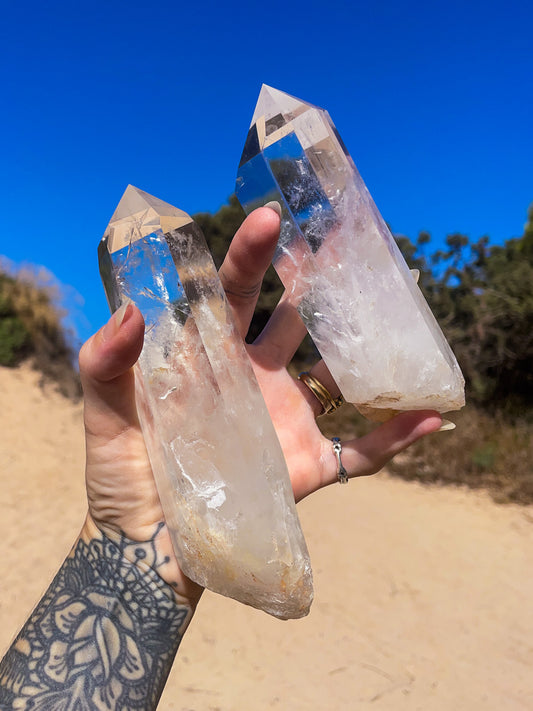 Clear Quartz chunky wands, high quality super clear