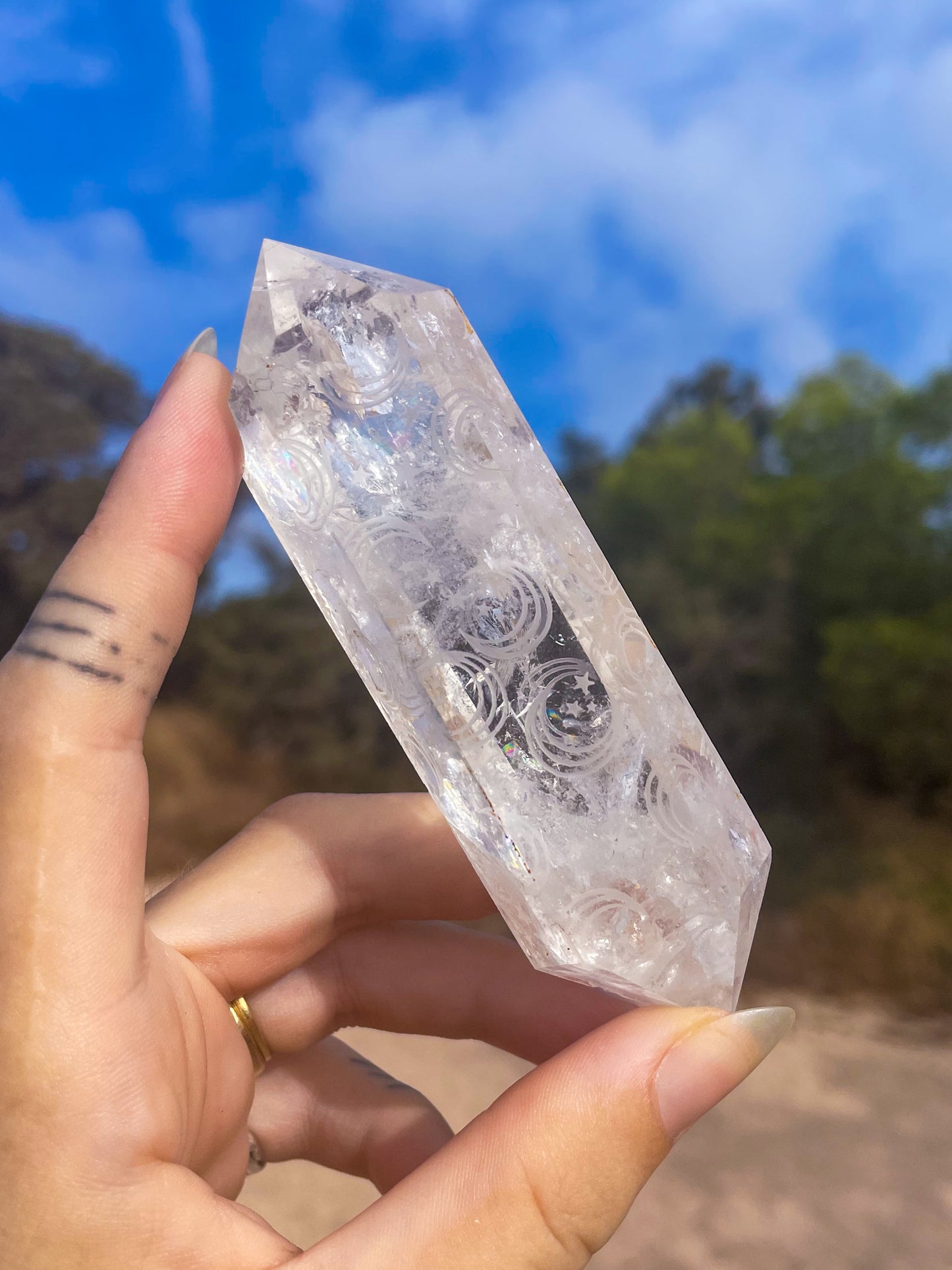 Cosmic DT clear quartz points