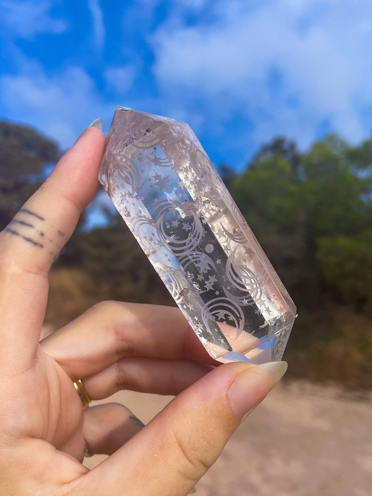Cosmic DT clear quartz points