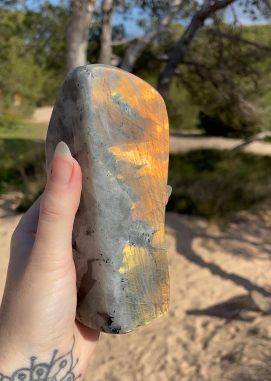 Sunset flash Labradorite chunks