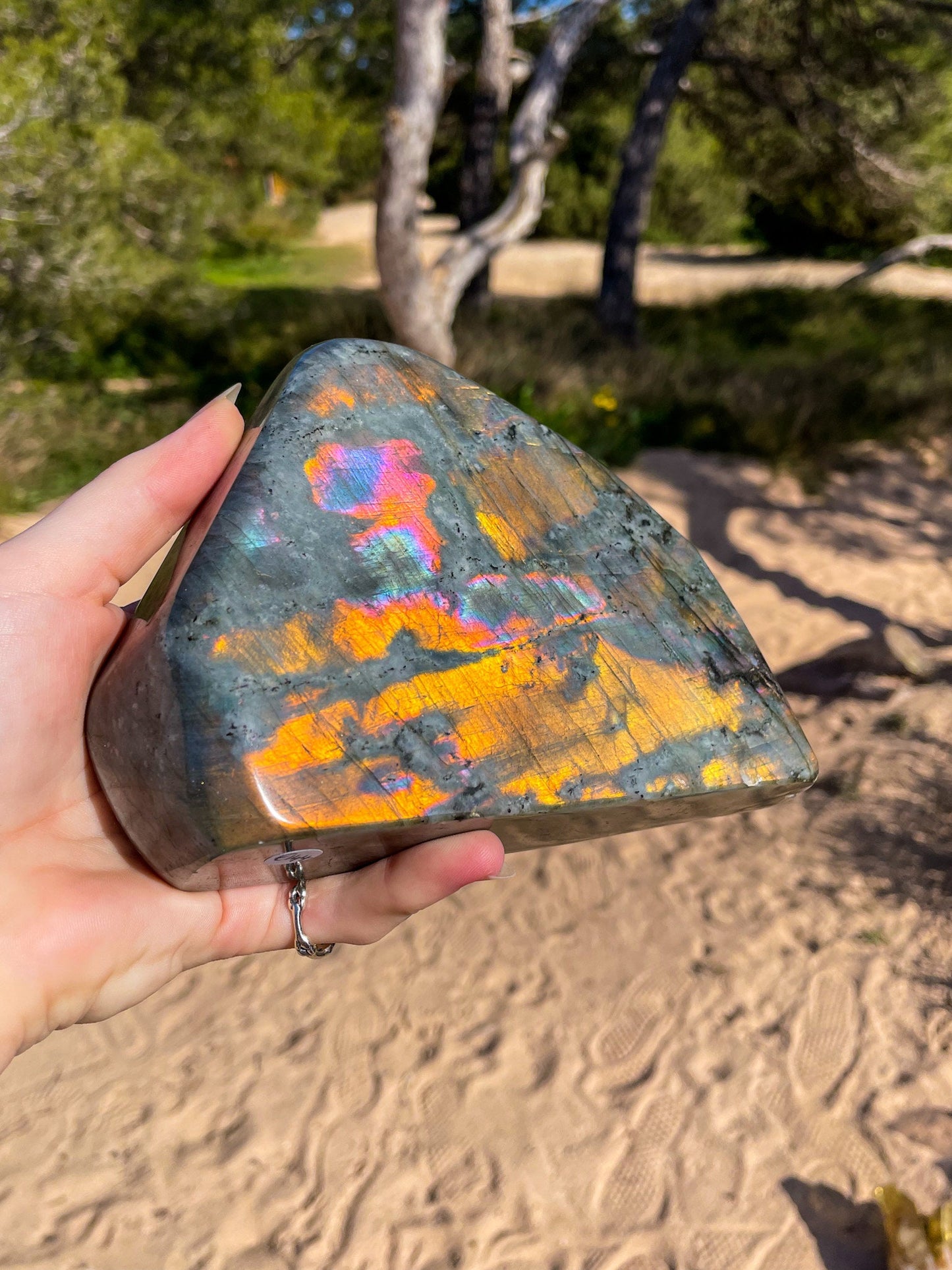 Sunset flash Labradorite chunks