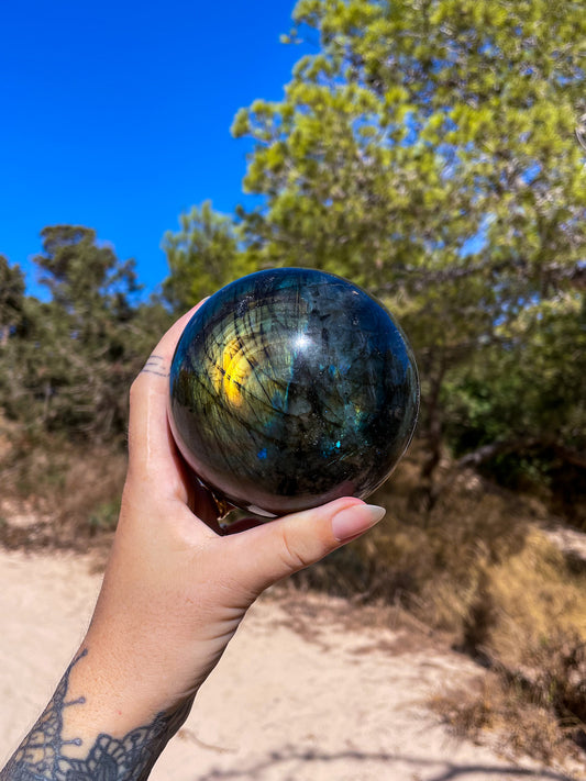 Labradorite spheres