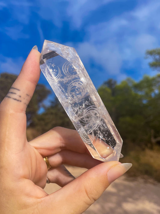 Cosmic DT clear quartz points