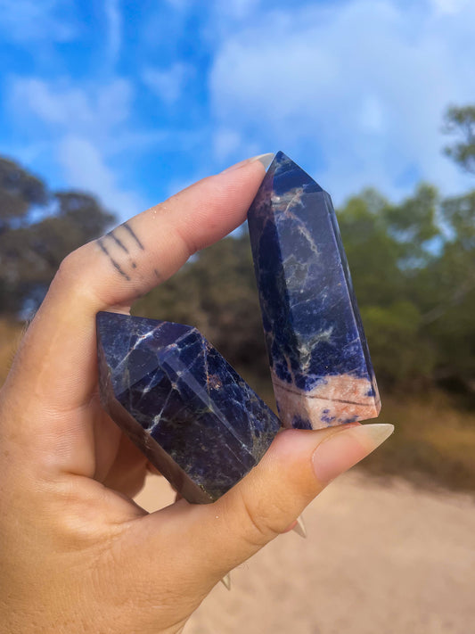 Sodalite towers, HIGH quality dark blues