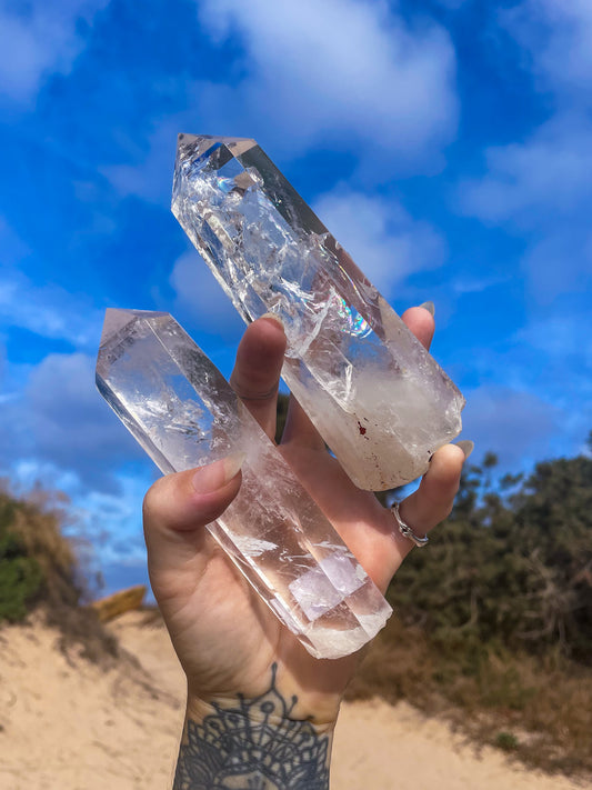 Clear Quartz chunky wands, high quality super clear