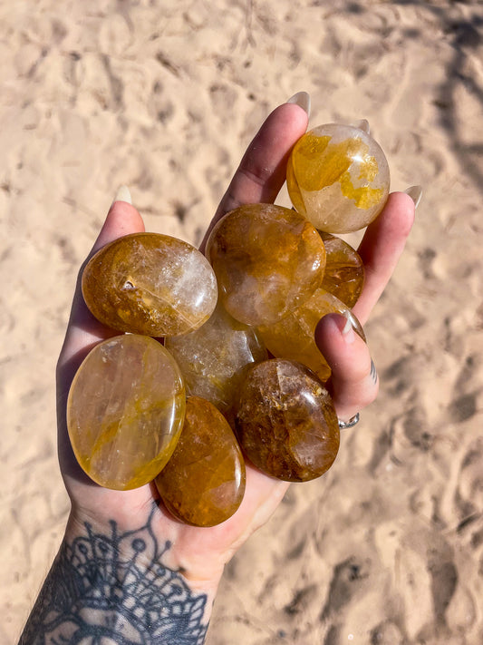Golden Healer palm stones