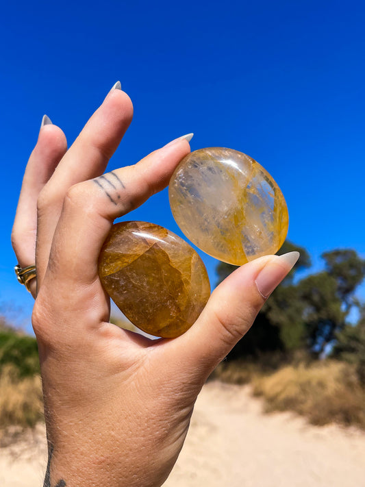 Golden Healer palm stones