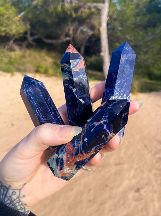 Sodalite towers, HIGH quality dark blues